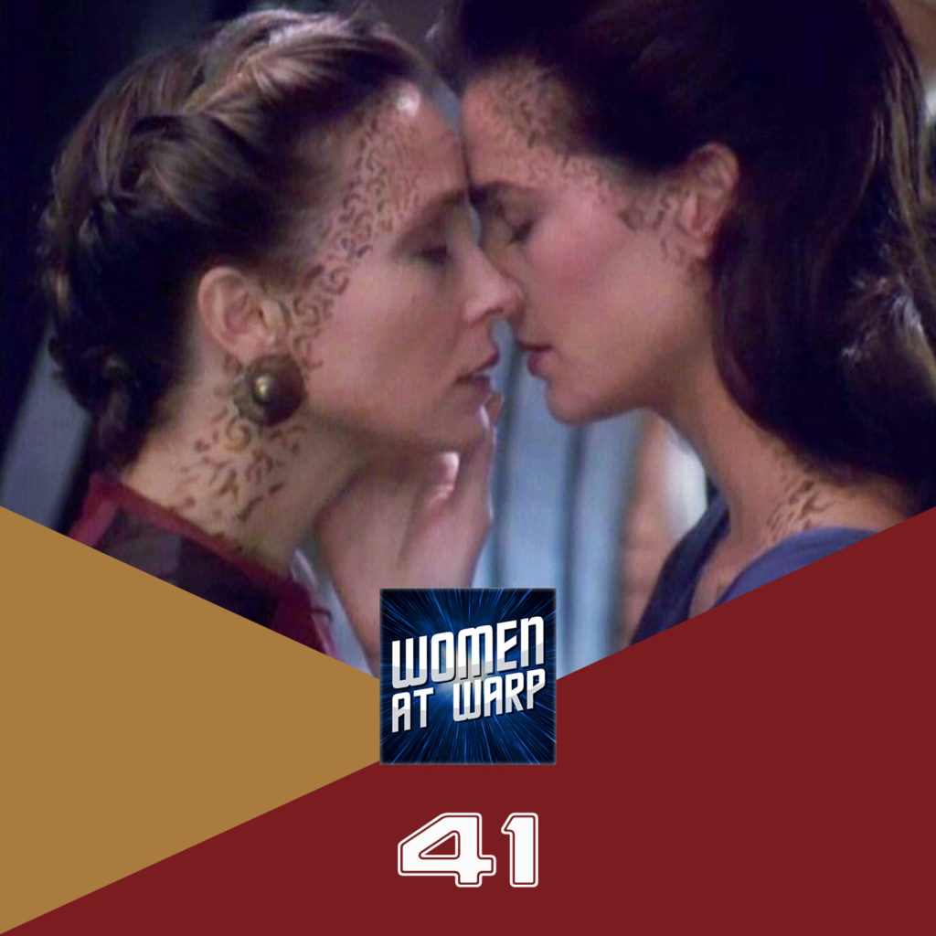 Jadzia Dax and Lenara Kahn kiss